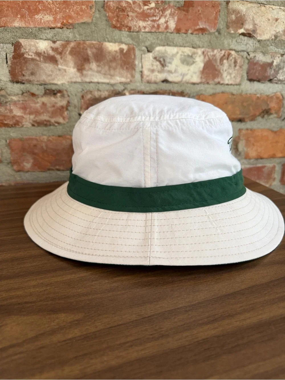 Vintage Titleist Golf Bucket Hat White Green Made USA 90s Large